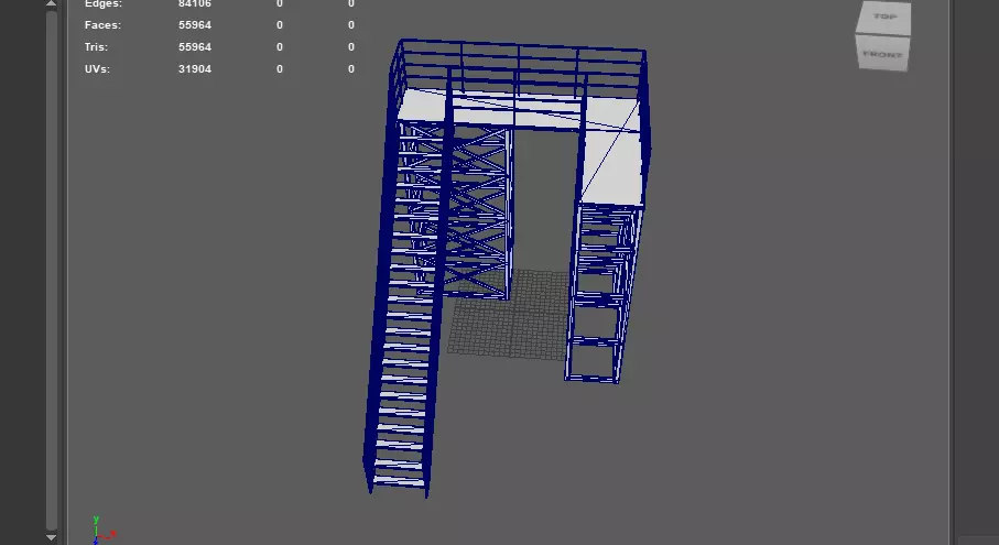 Industrial stair 02 3D model_12