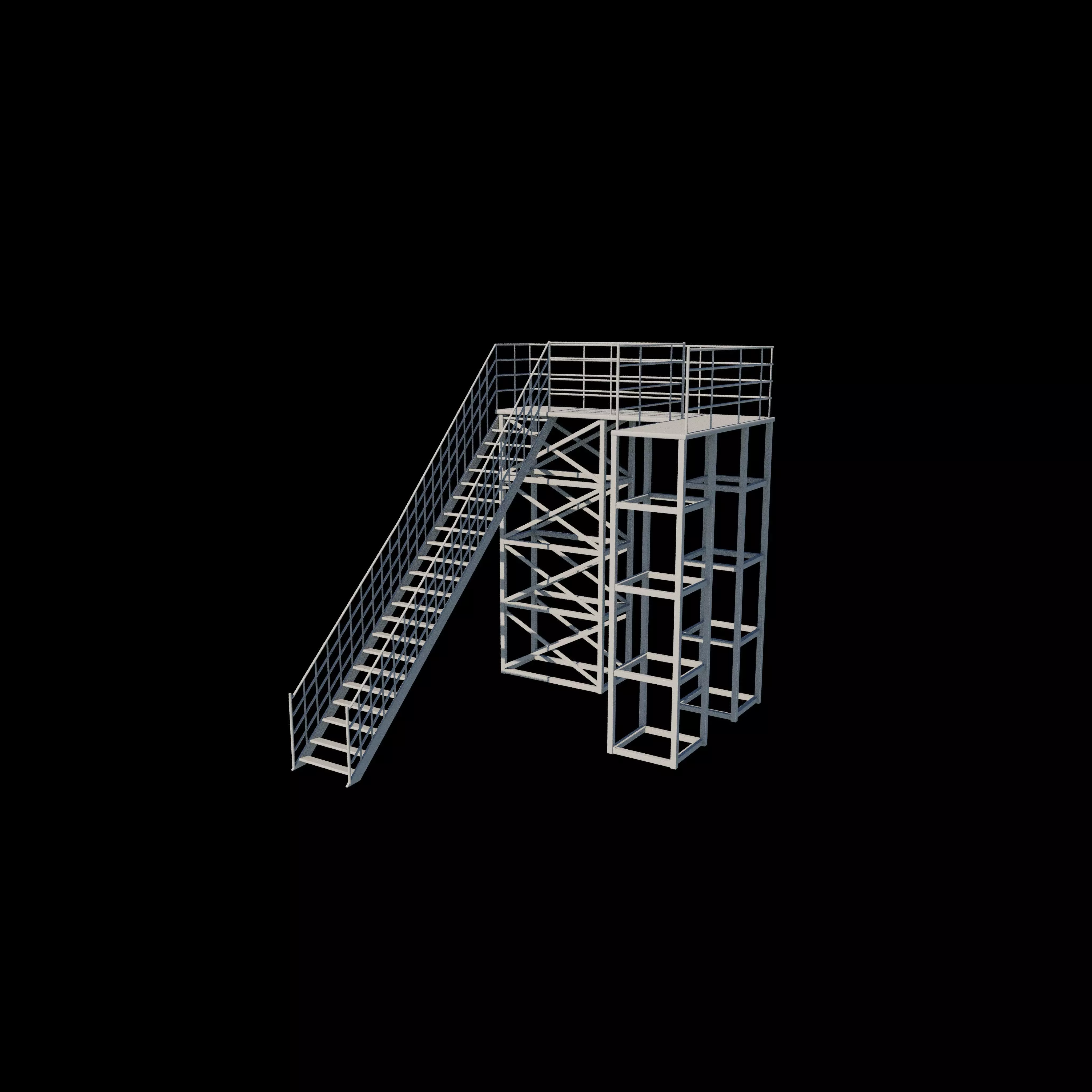 Industrial stair 02 3D model_14