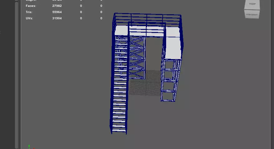 Industrial stair 02 3D model_13