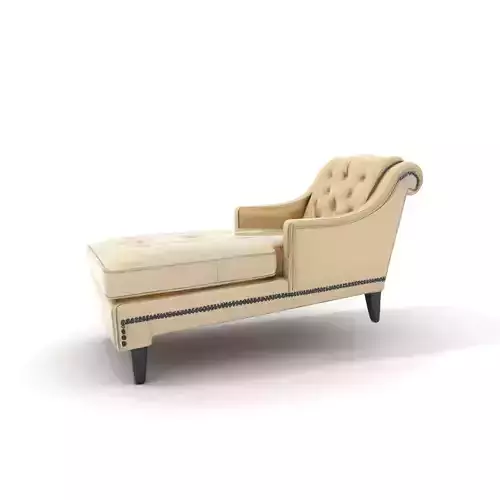 Elegant Cream Chaise model pack Low-poly 3D model