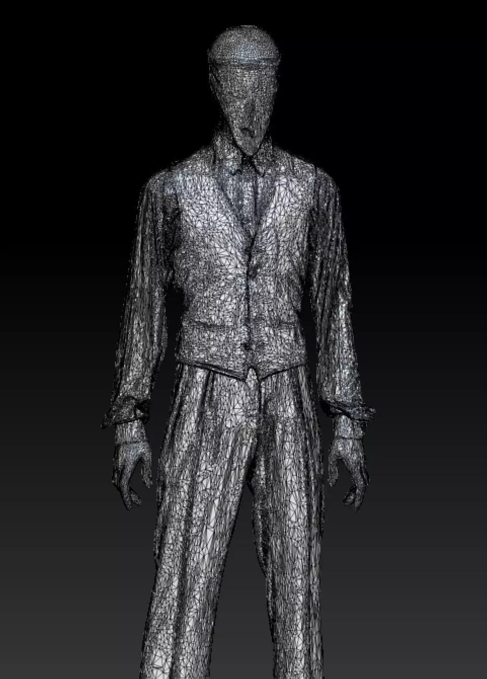 David Bowie gold mask costume 3D model_4