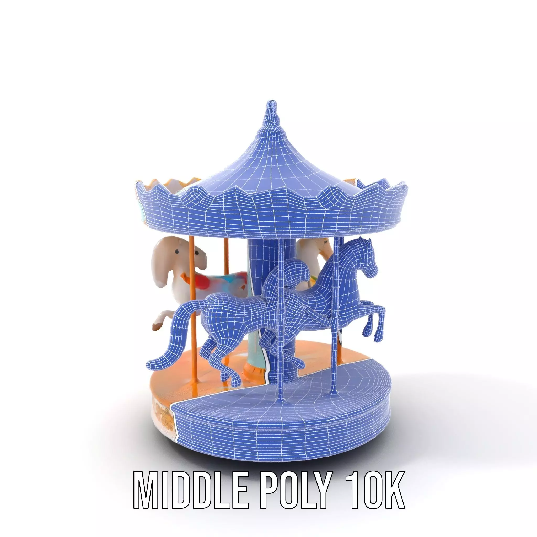 Vintage Carousel model pack Low-poly 3D model_18