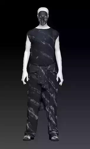 David Bowie black and white costume