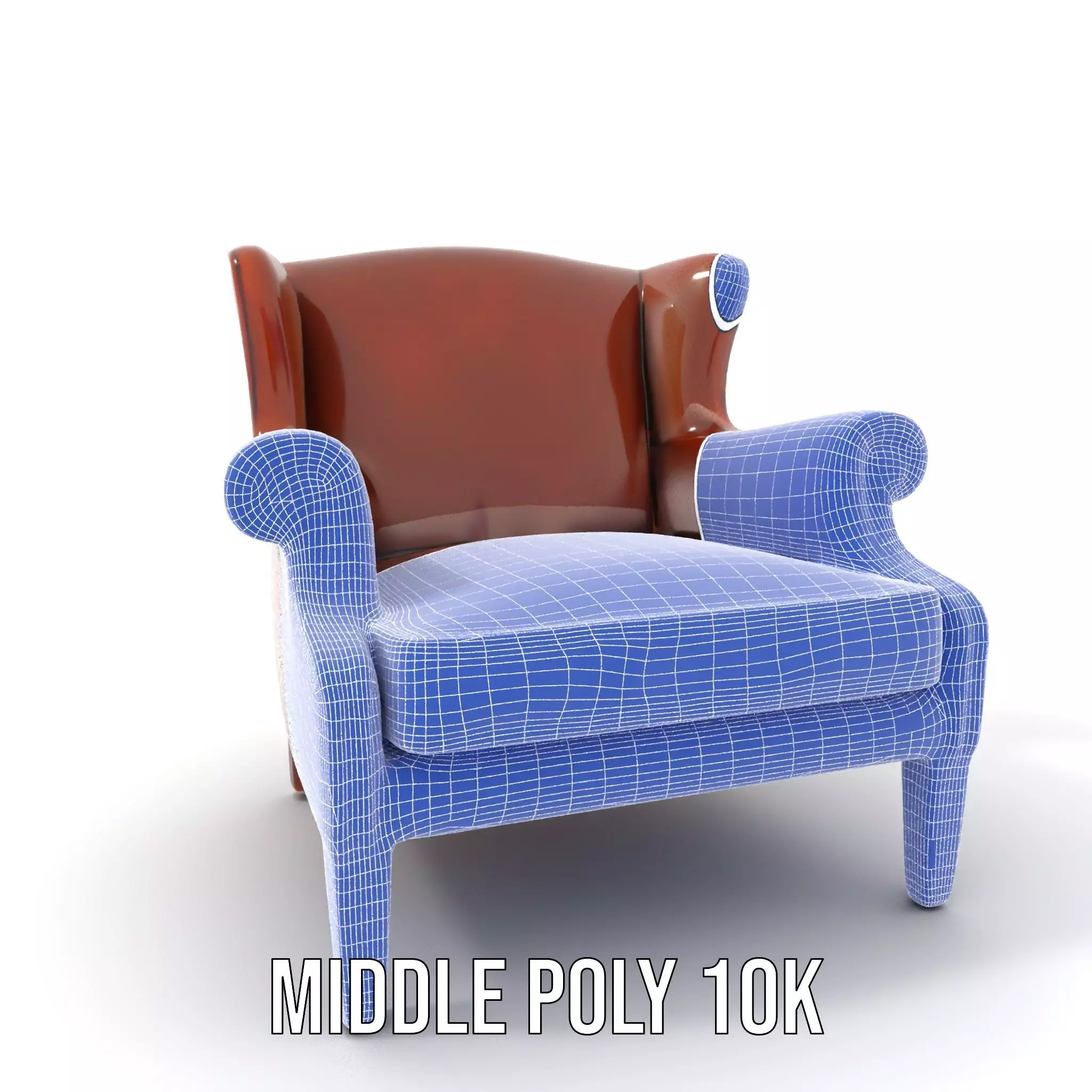 Classic Leather Armchair model pack Low-poly 3D model_29