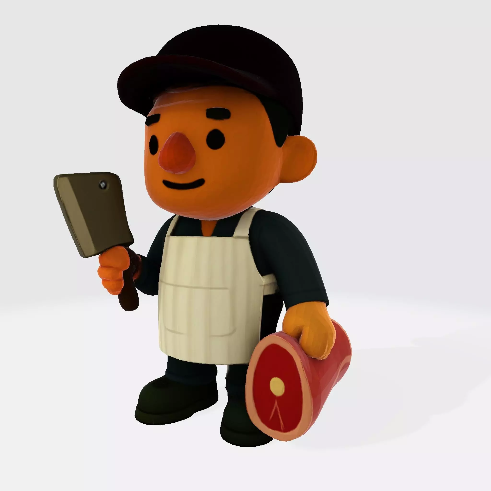 Cute Butcher 3D Model for 3D Printing  3D print model_0
