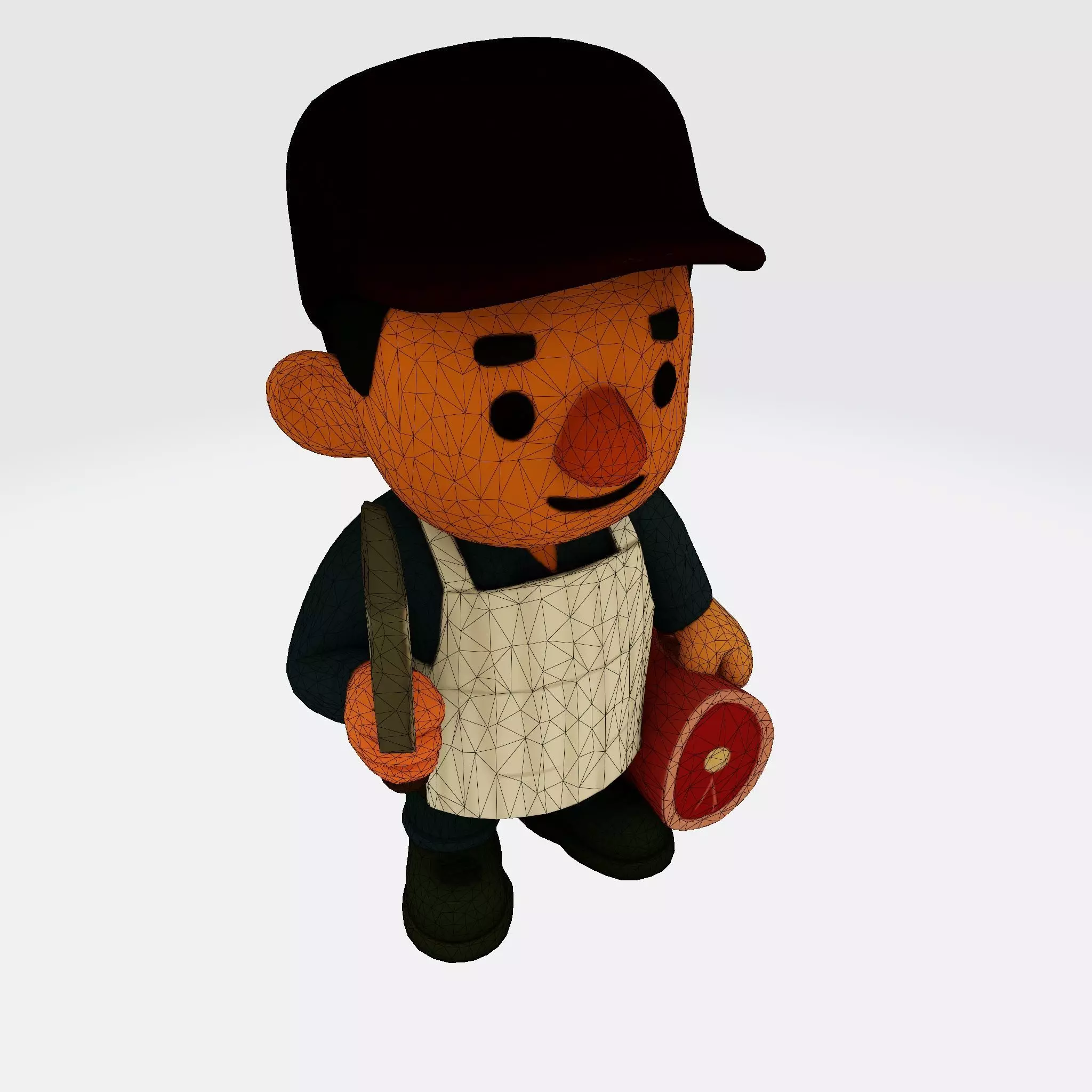 Cute Butcher 3D Model for 3D Printing  3D print model_15