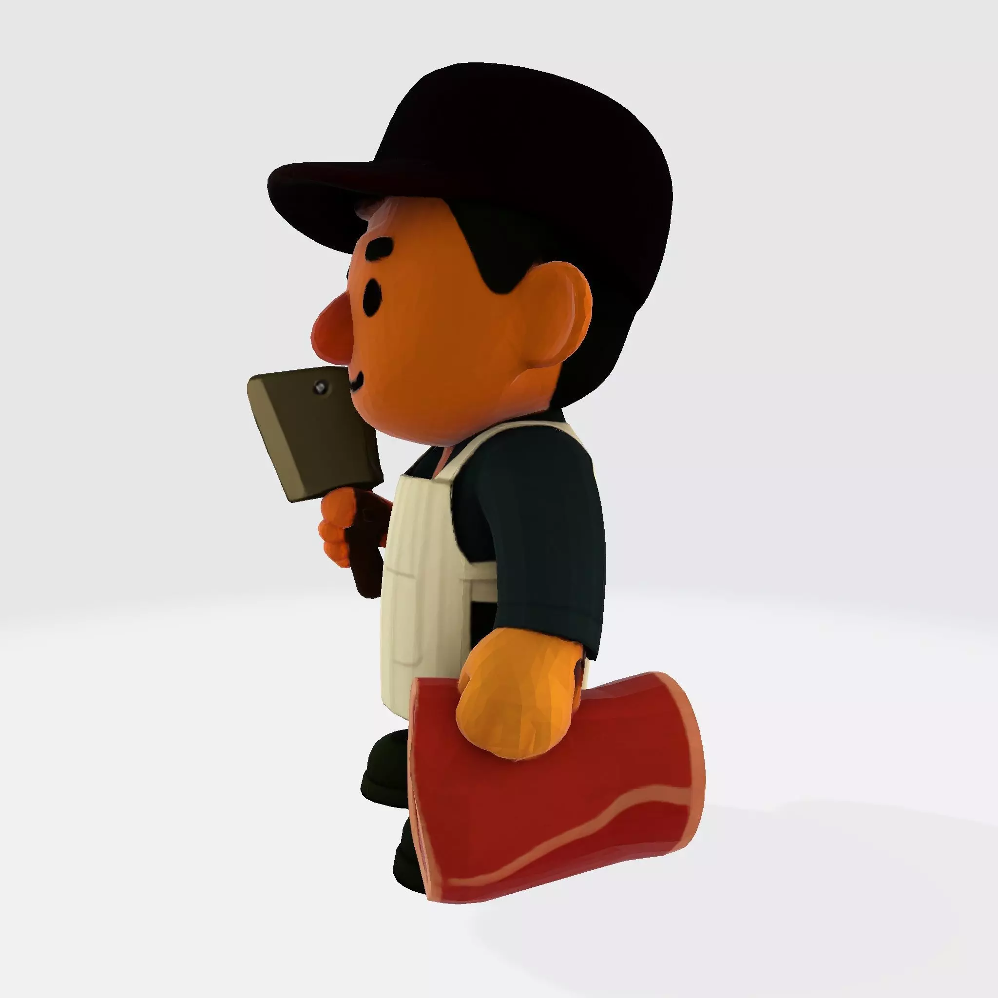 Cute Butcher 3D Model for 3D Printing  3D print model_3