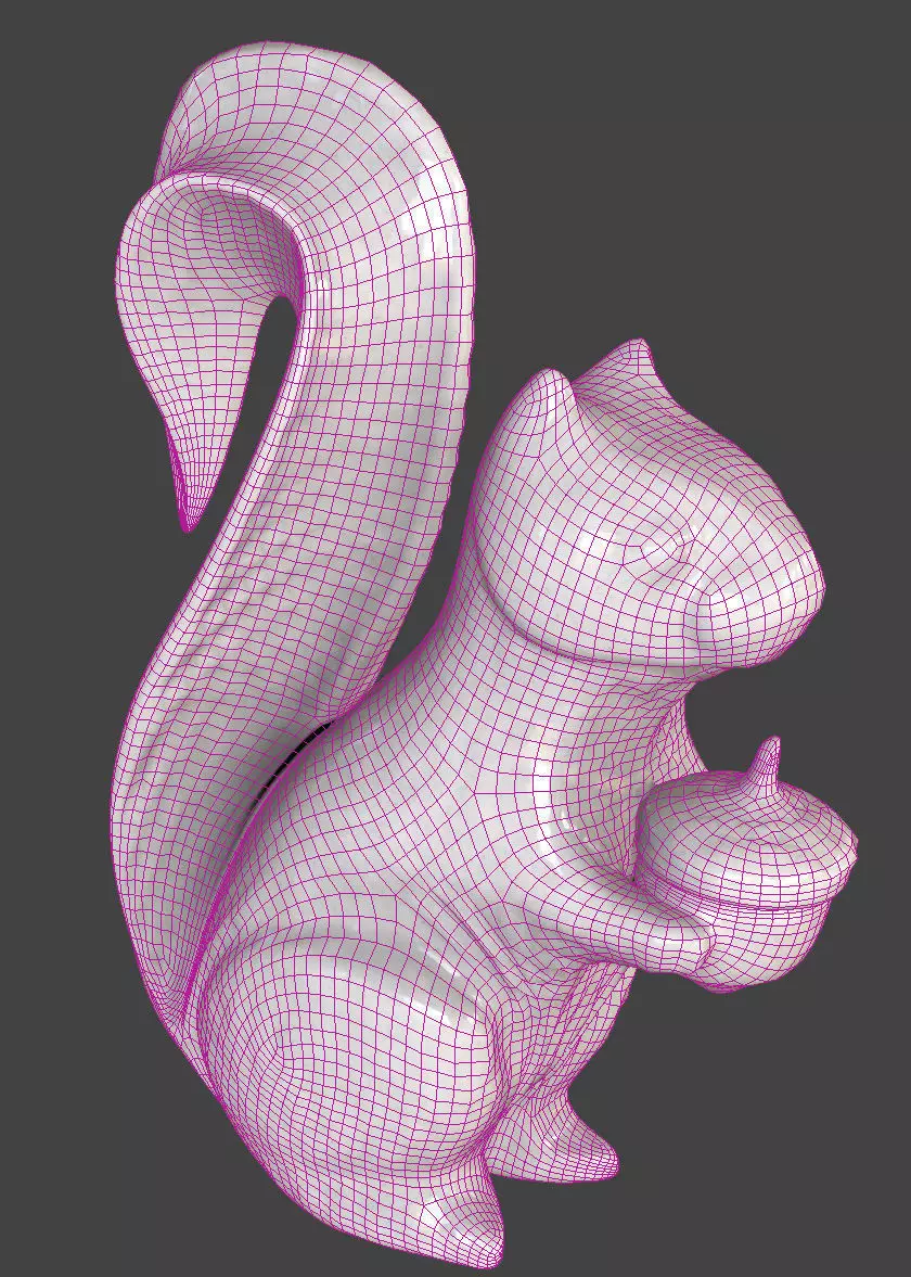 Ceramic Squirrel 3D model_2