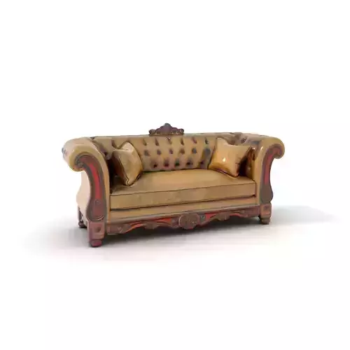 Victorian Brown Sofa model pack