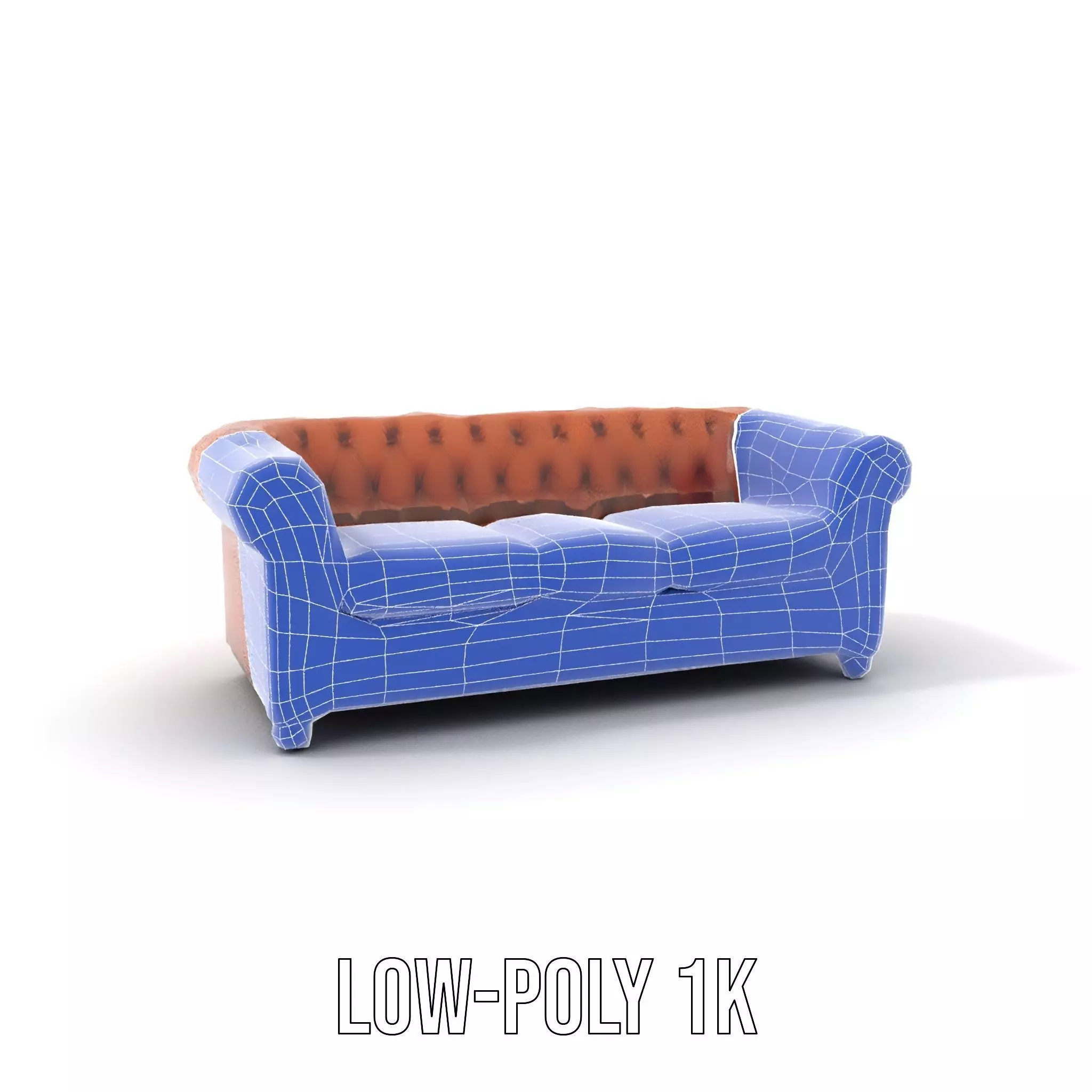 Chesterfield Leather Sofa model pack Low-poly 3D model_23