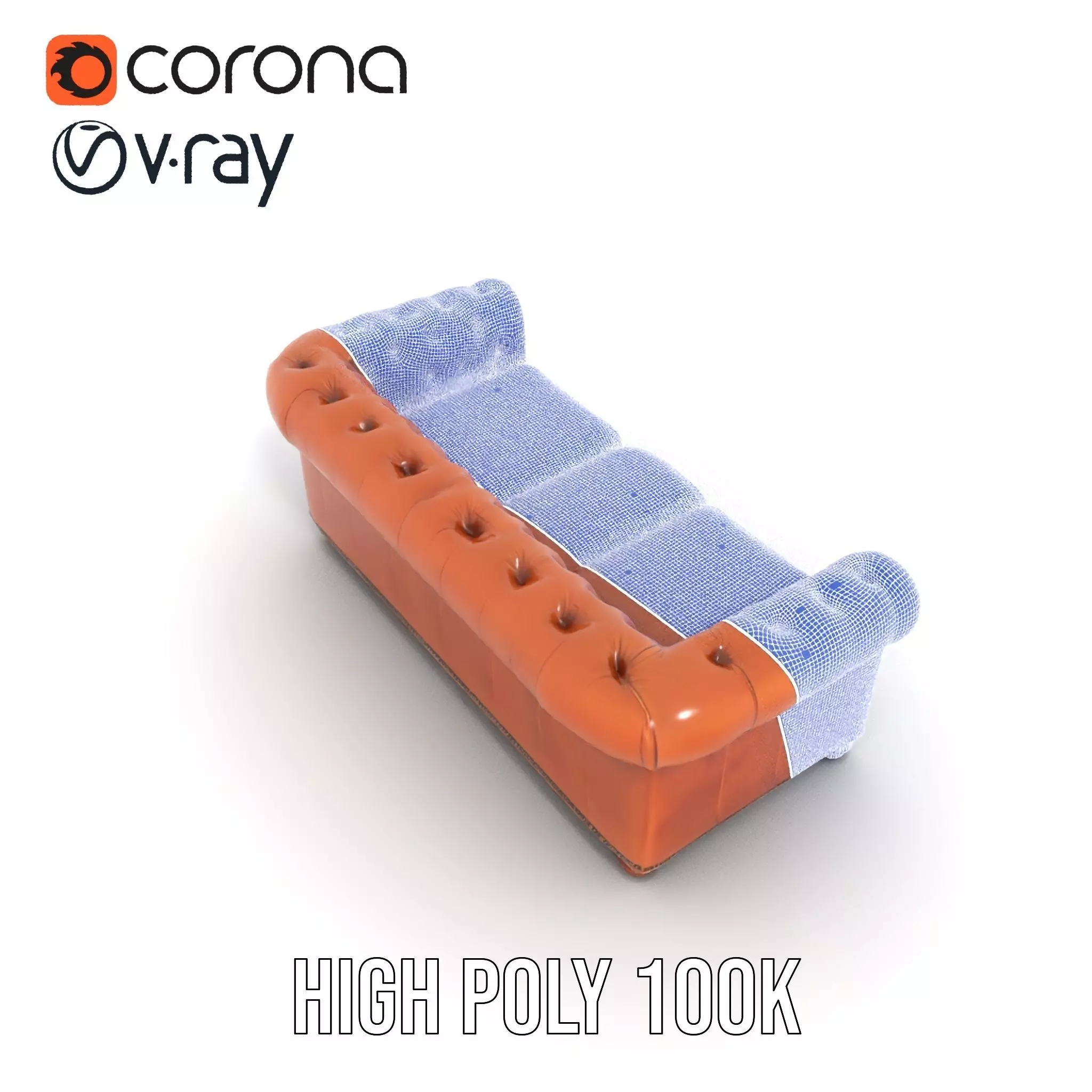 Chesterfield Leather Sofa model pack Low-poly 3D model_32