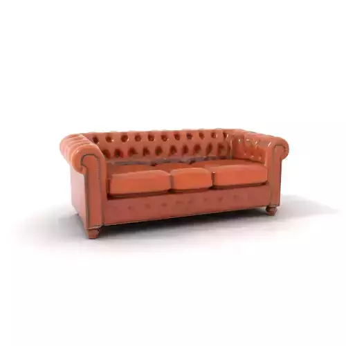 Chesterfield Leather Sofa model pack Low-poly 3D model