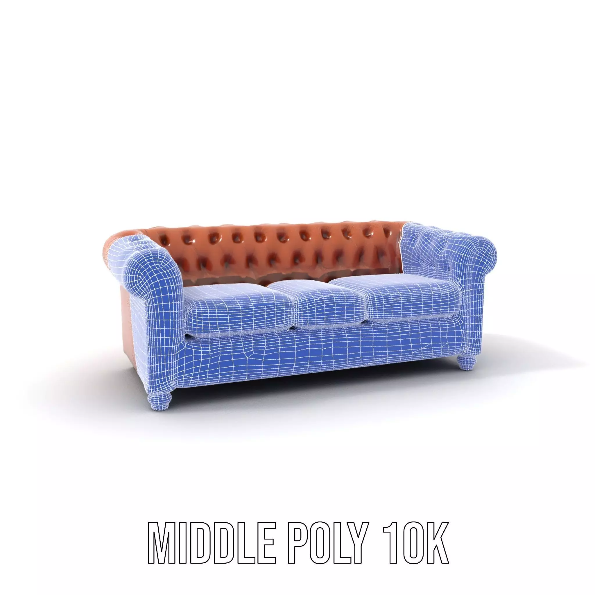 Chesterfield Leather Sofa model pack Low-poly 3D model_16
