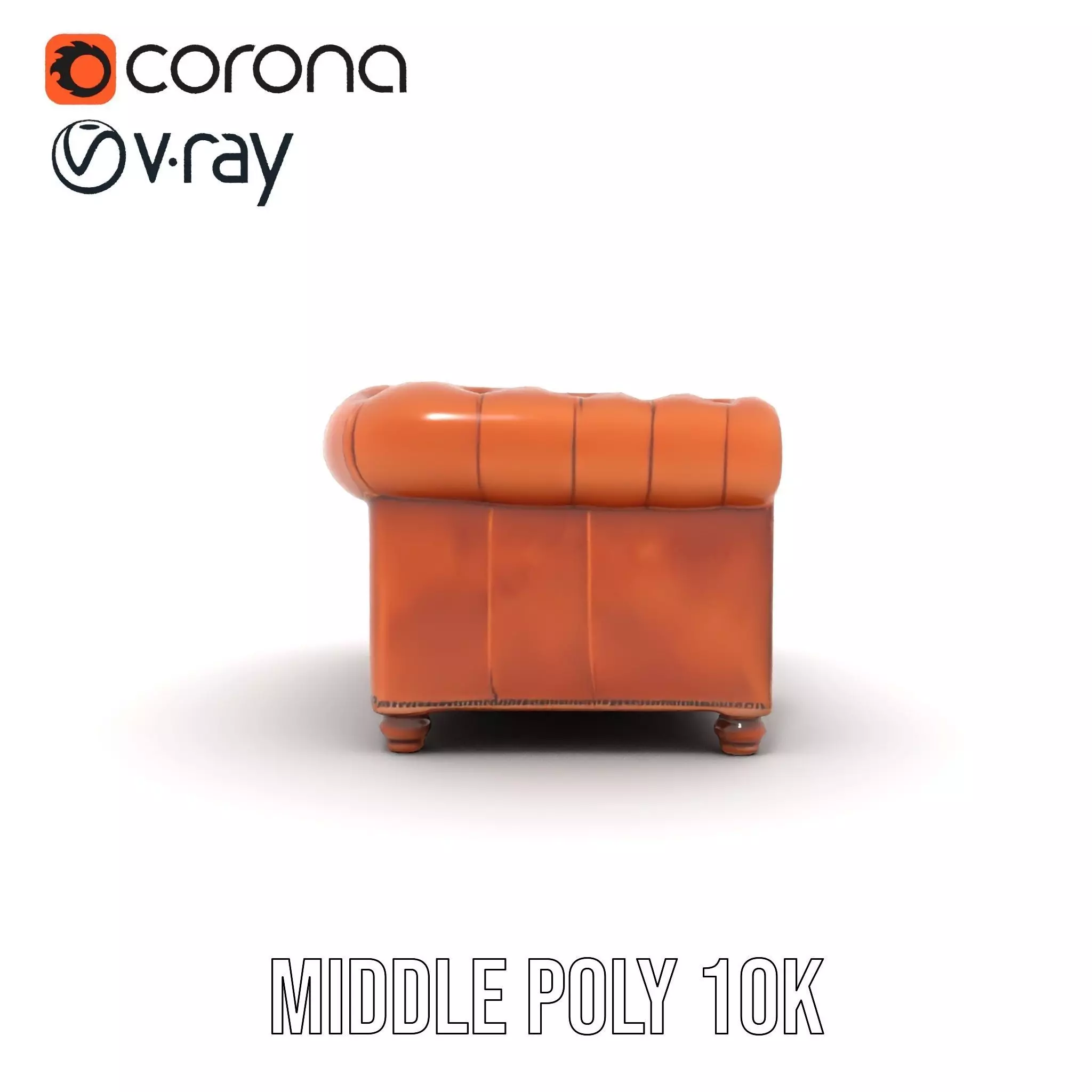 Chesterfield Leather Sofa model pack Low-poly 3D model_22