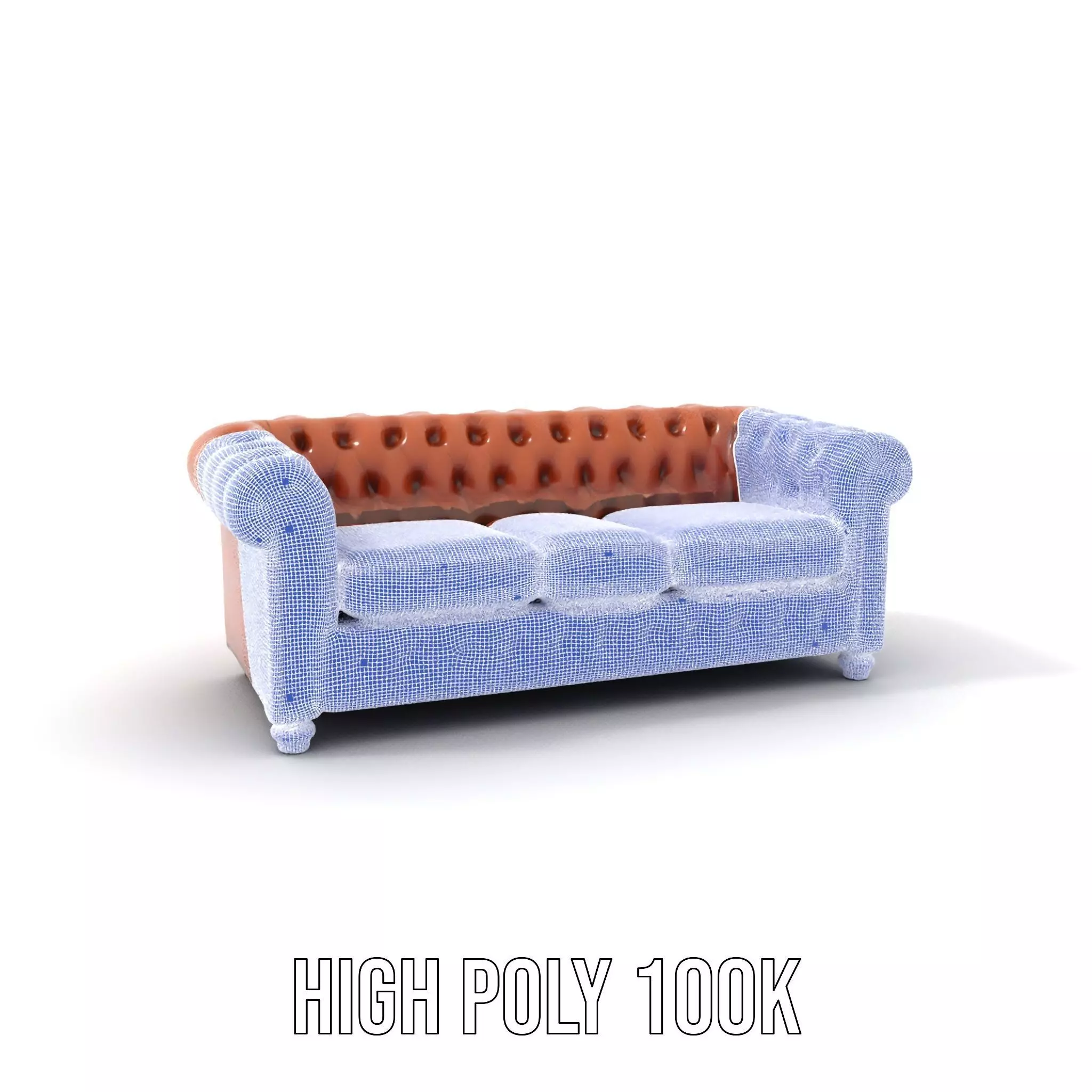 Chesterfield Leather Sofa model pack Low-poly 3D model_4