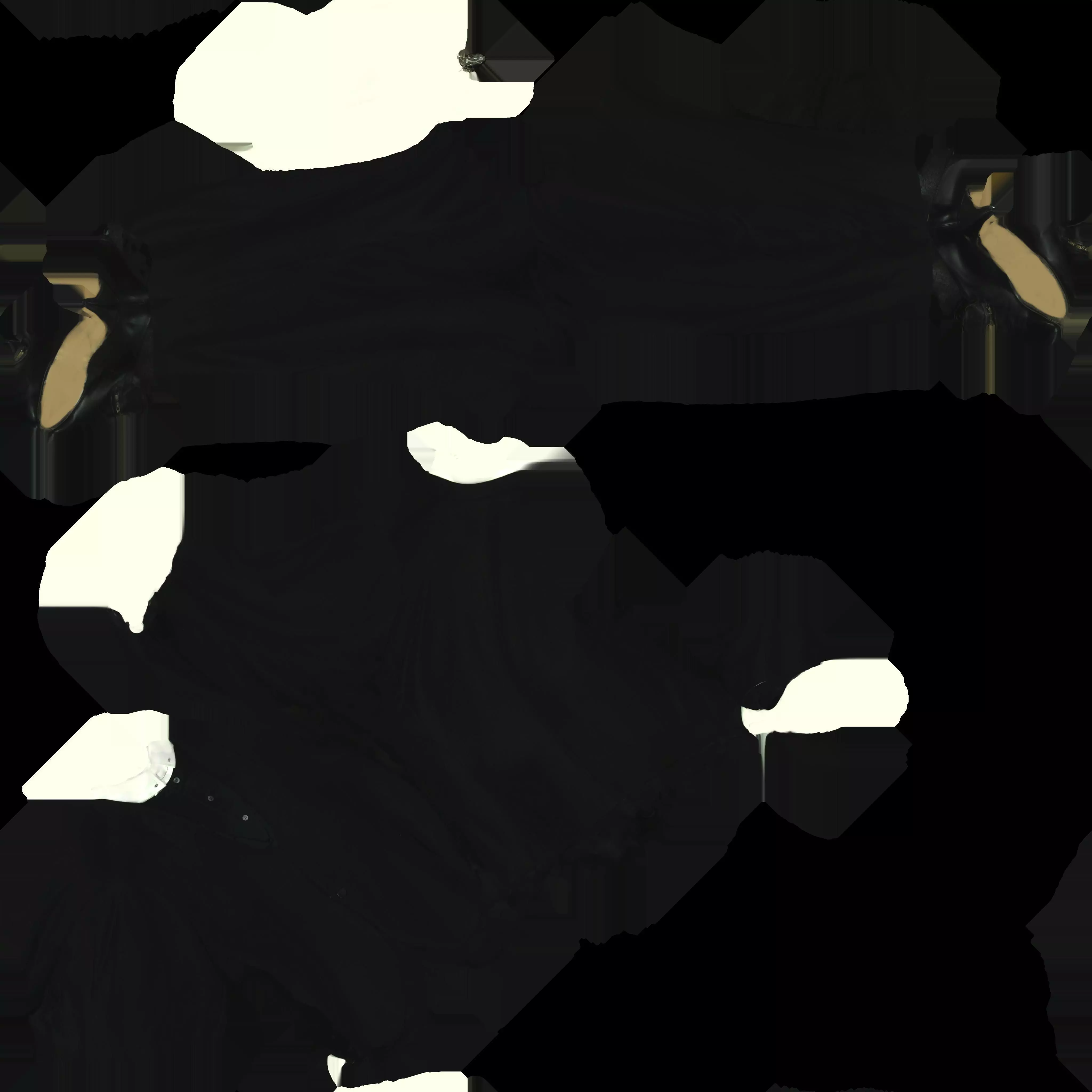 David Bowie black suit costume 3D model_5