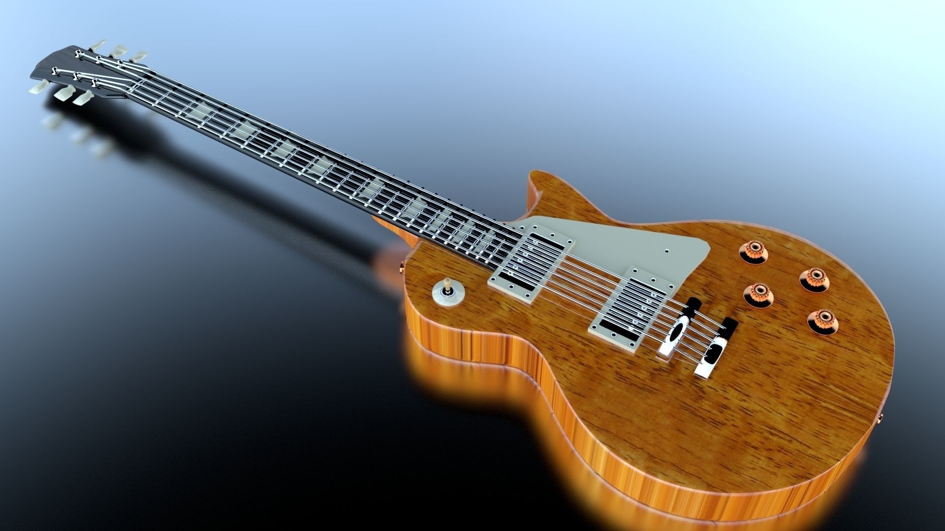 Guitare gibson les pauls 3D model_1
