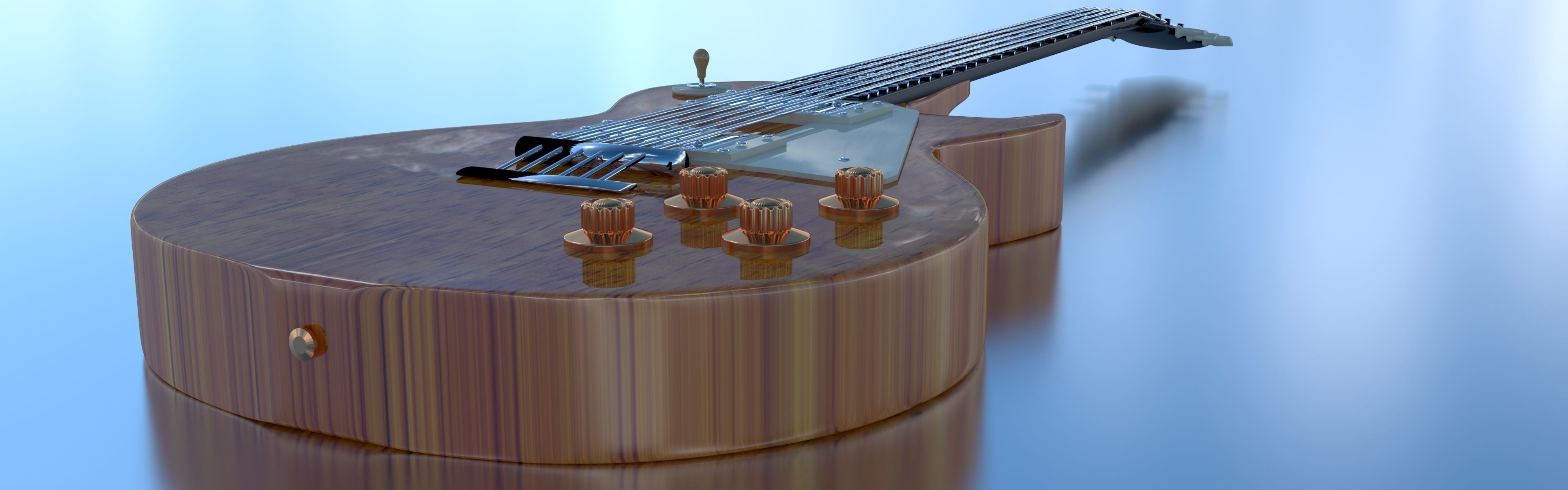 Guitare gibson les pauls 3D model_2