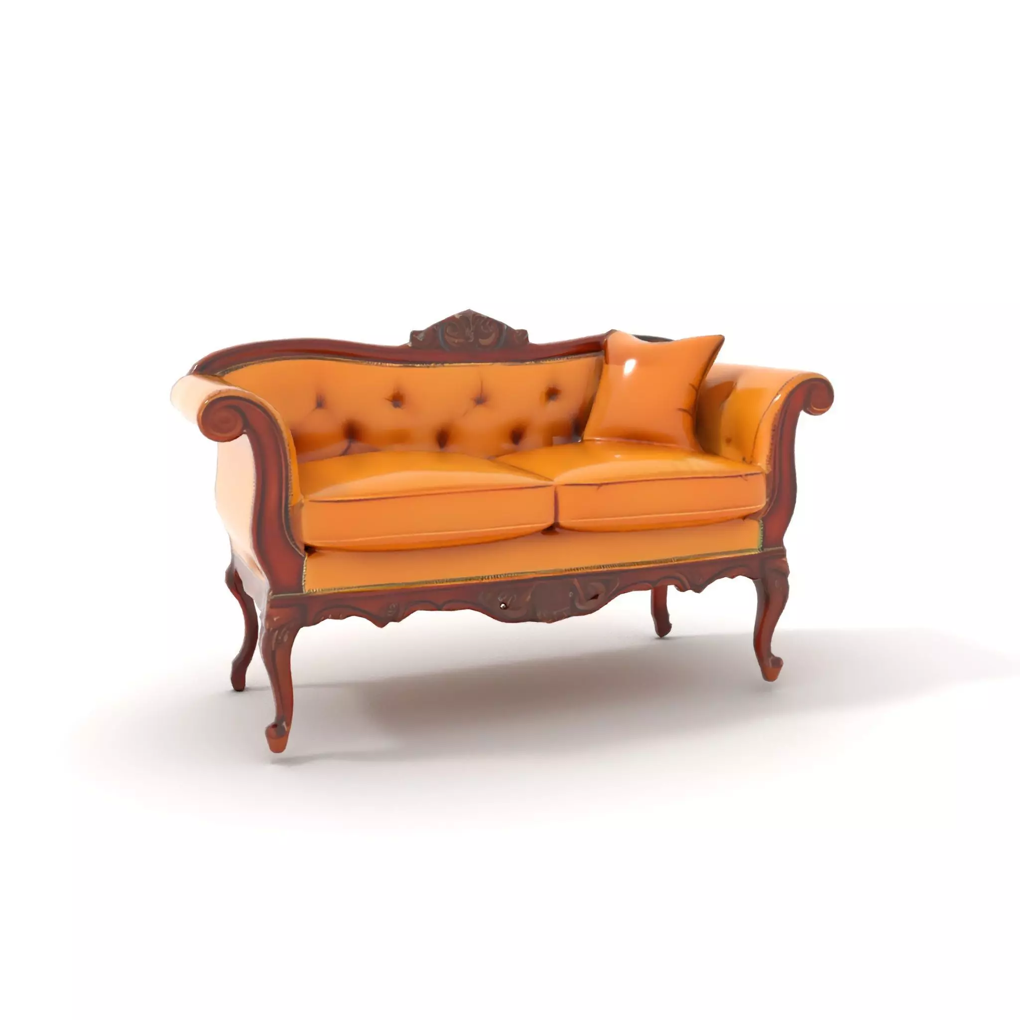 Elegant Victorian Sofa model pack Low-poly 3D model_6