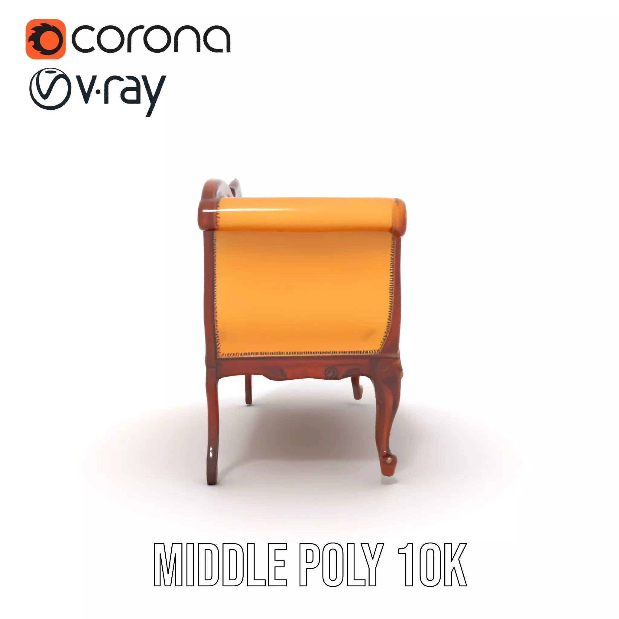 Elegant Victorian Sofa model pack Low-poly 3D model_18