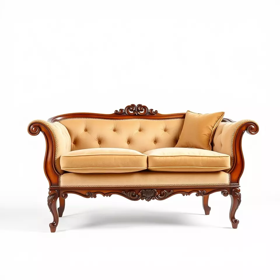 Elegant Victorian Sofa model pack Low-poly 3D model_2