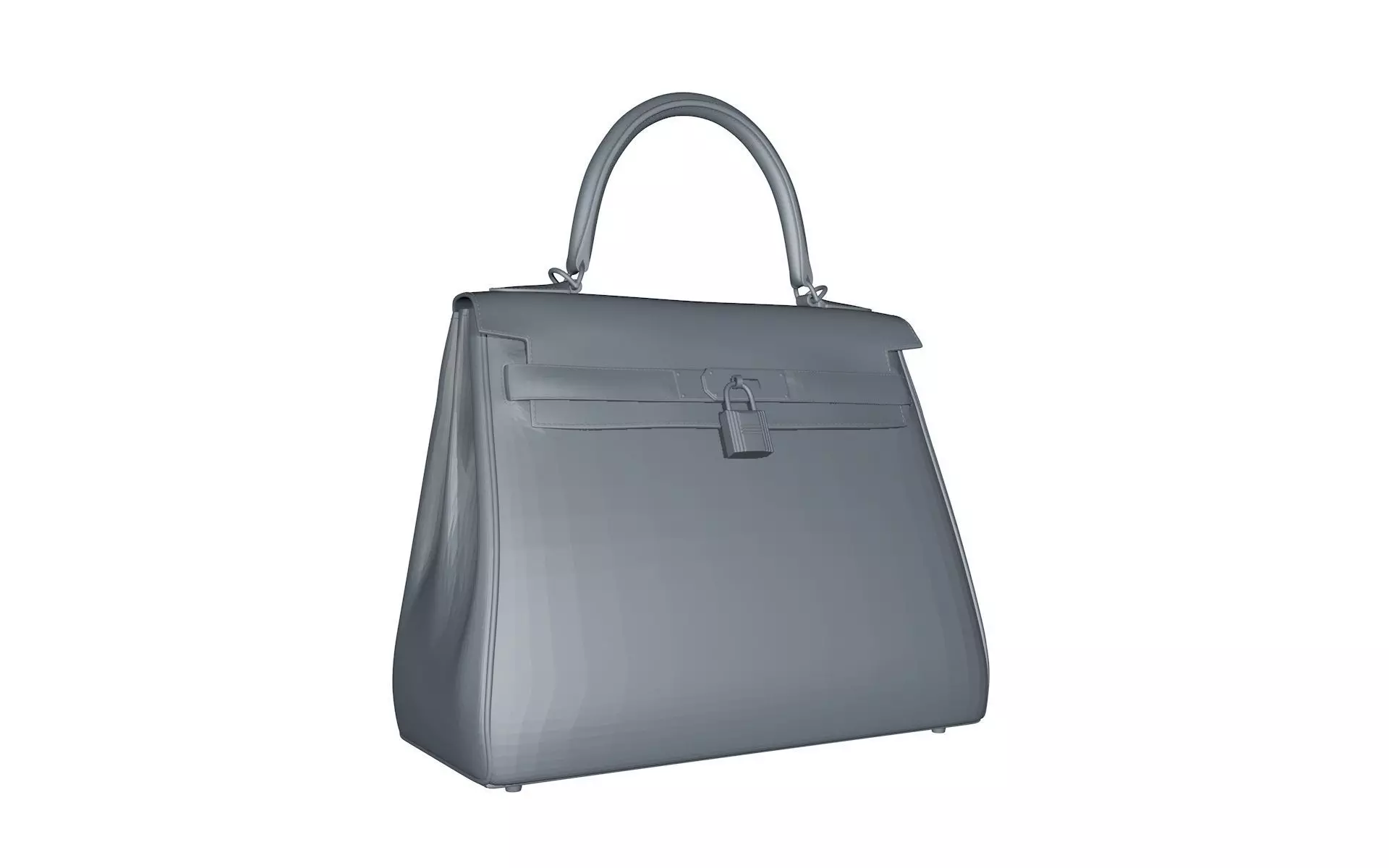Handbag Kelly 2 3D print model_2
