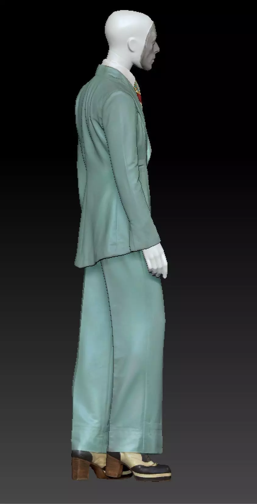 David Bowir green suit costume 3D model_1