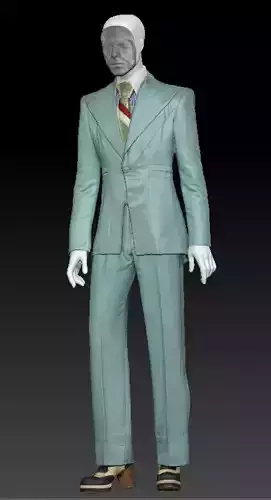 David Bowir green suit costume 3D model