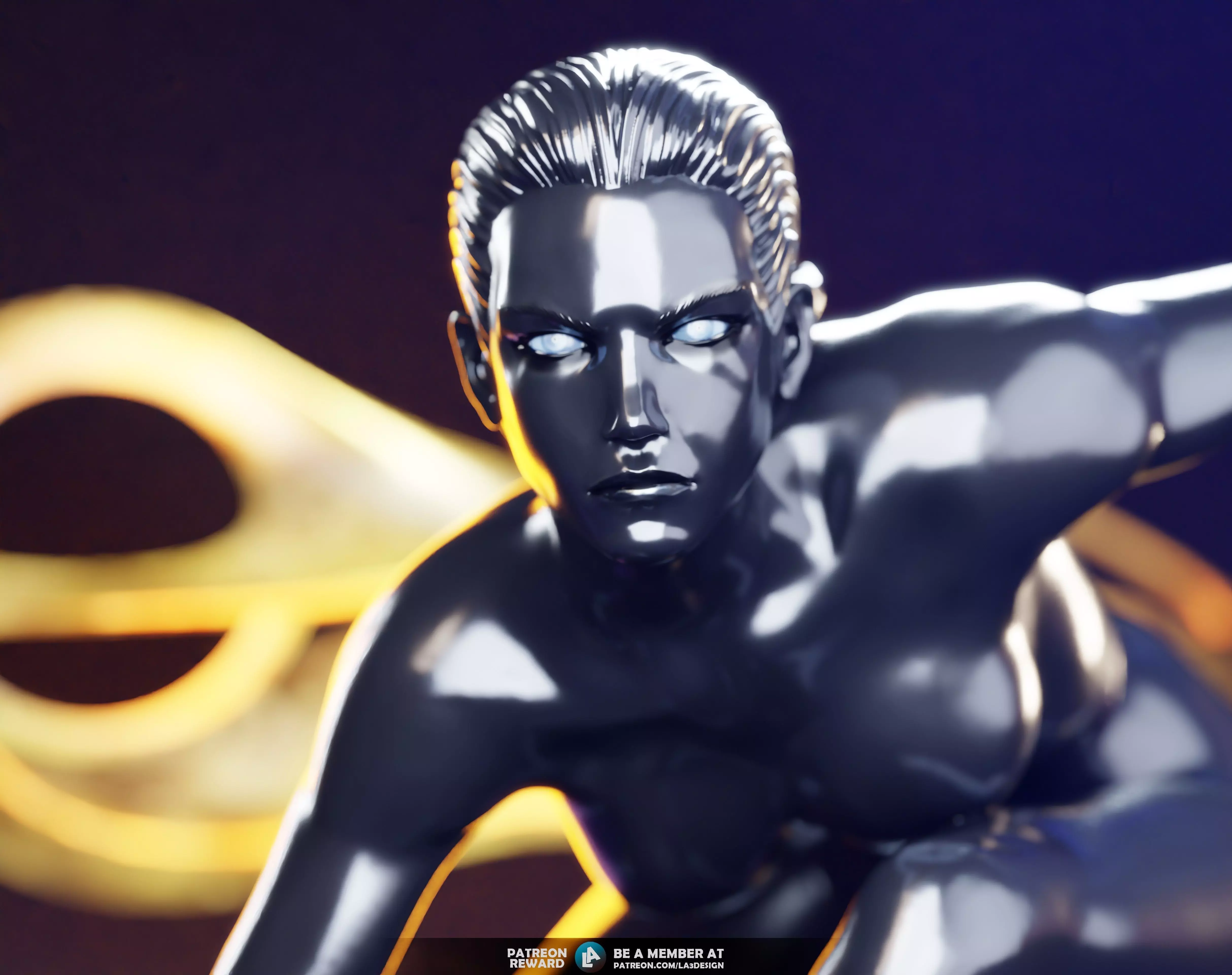 Silver Surfer - Shalla-Bal Fan Art 3D print model_3