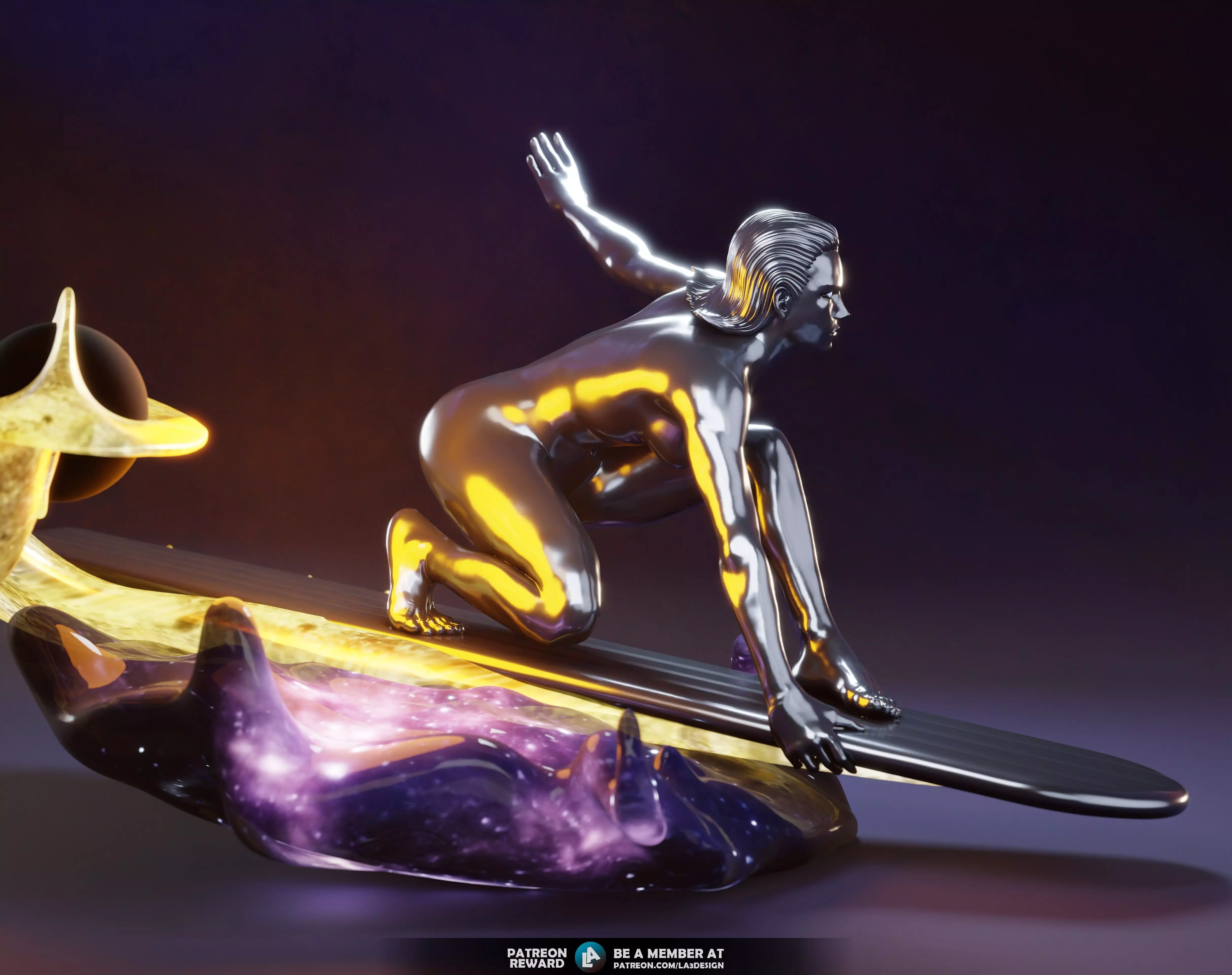 Silver Surfer - Shalla-Bal Fan Art 3D print model_2