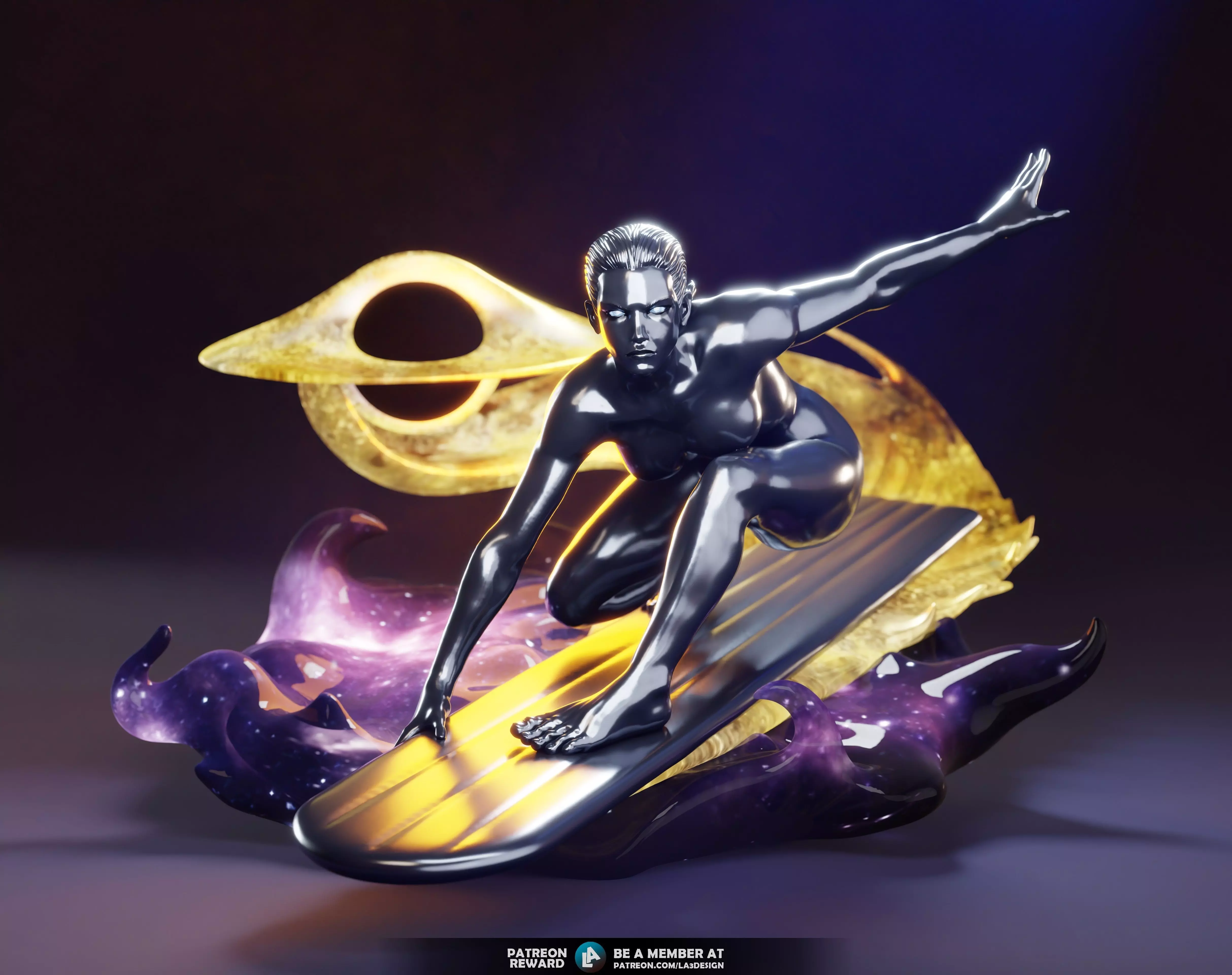 Silver Surfer - Shalla-Bal Fan Art 3D print model_0