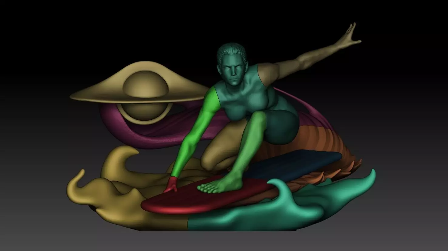 Silver Surfer - Shalla-Bal Fan Art 3D print model_4