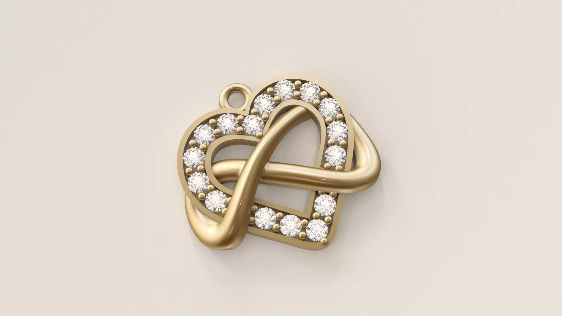 Infinite Heart Pendant 3D Printable Model 3D print model