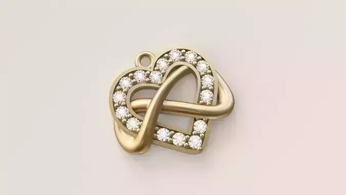 Infinite Heart Pendant 3D Printable Model