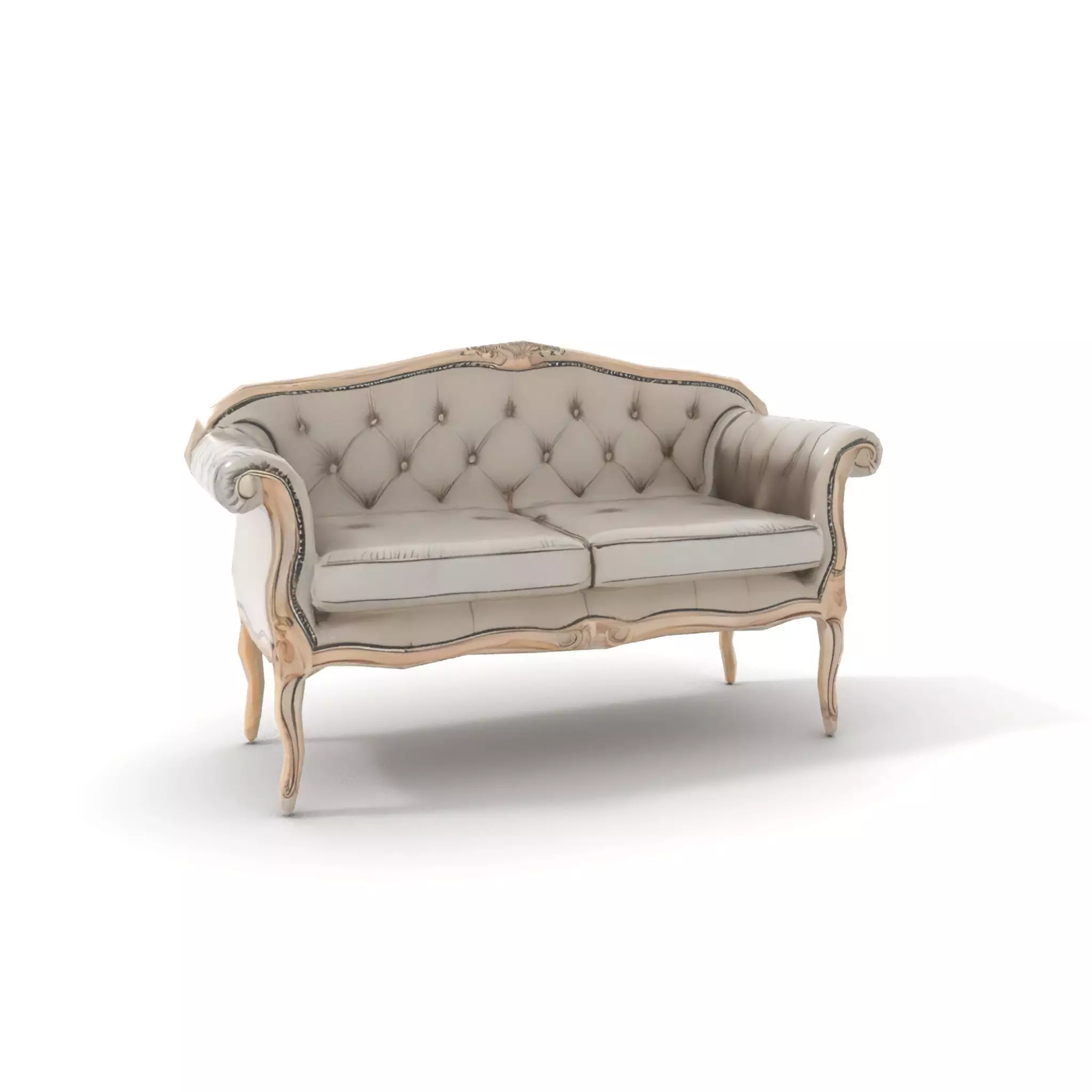 Chic Vintage Sofa model pack Low-poly 3D model_7