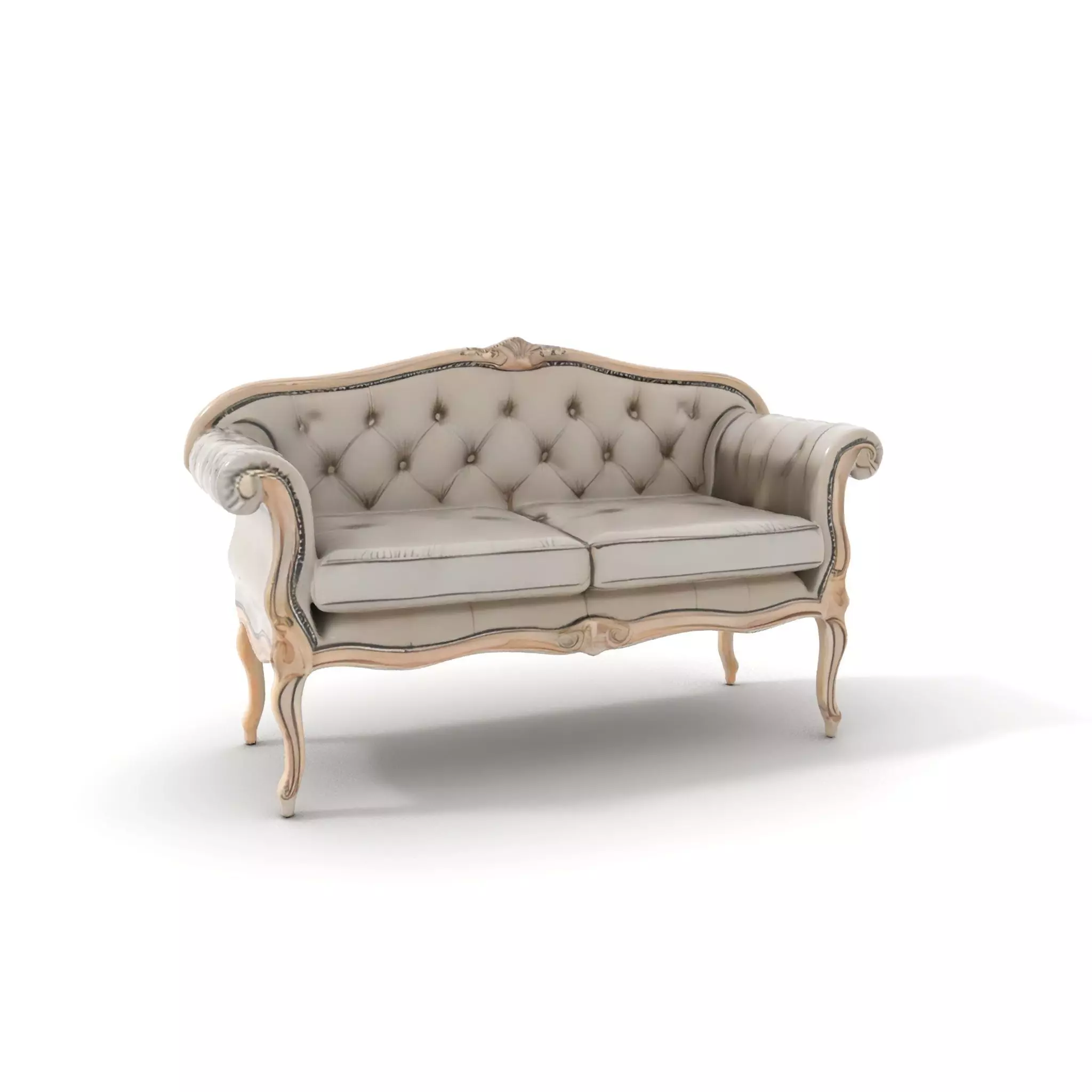 Chic Vintage Sofa model pack Low-poly 3D model_0