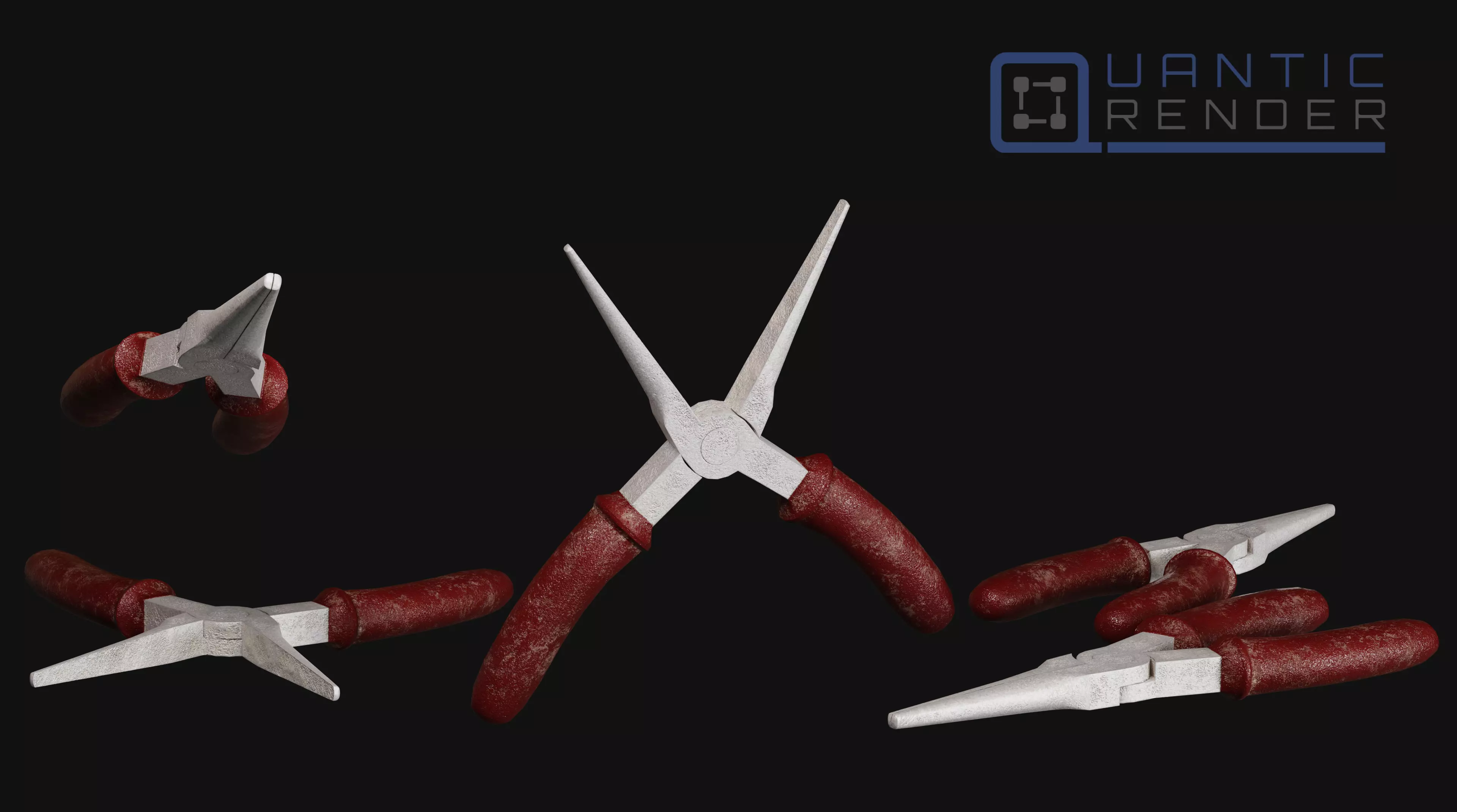 Pliers 001 Low-poly 3D model