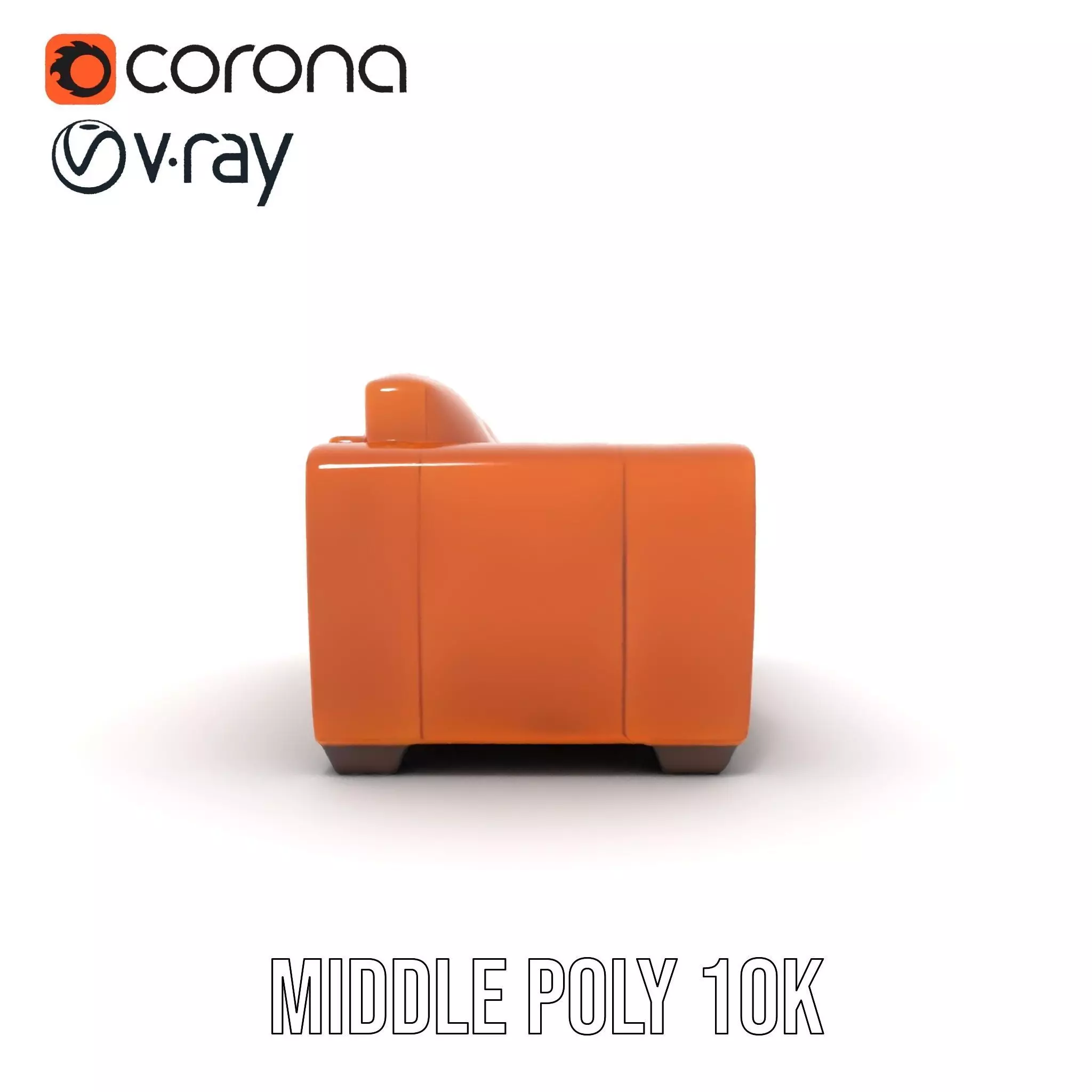 Vintage Leather Sofa model pack Low-poly 3D model_11