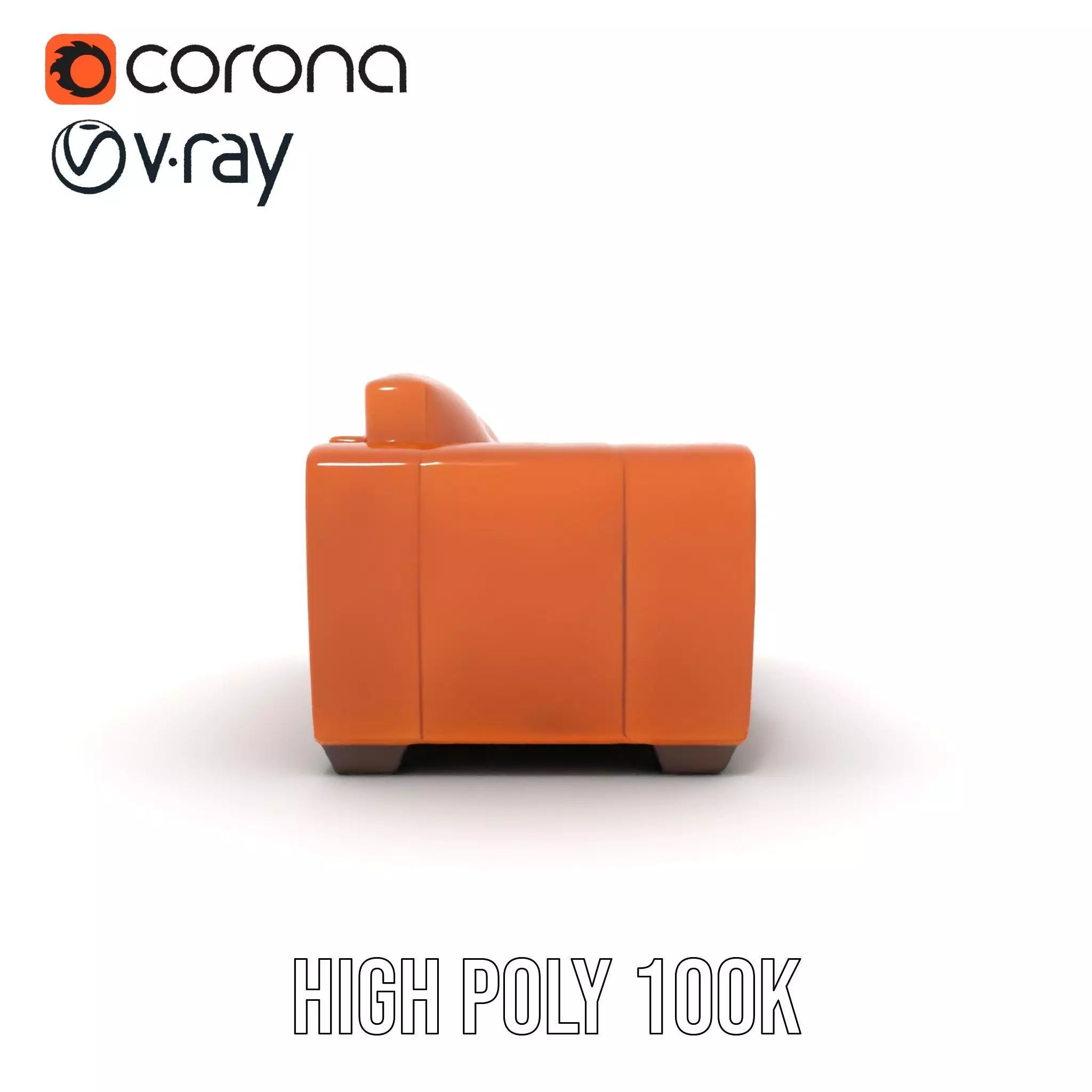 Vintage Leather Sofa model pack Low-poly 3D model_33