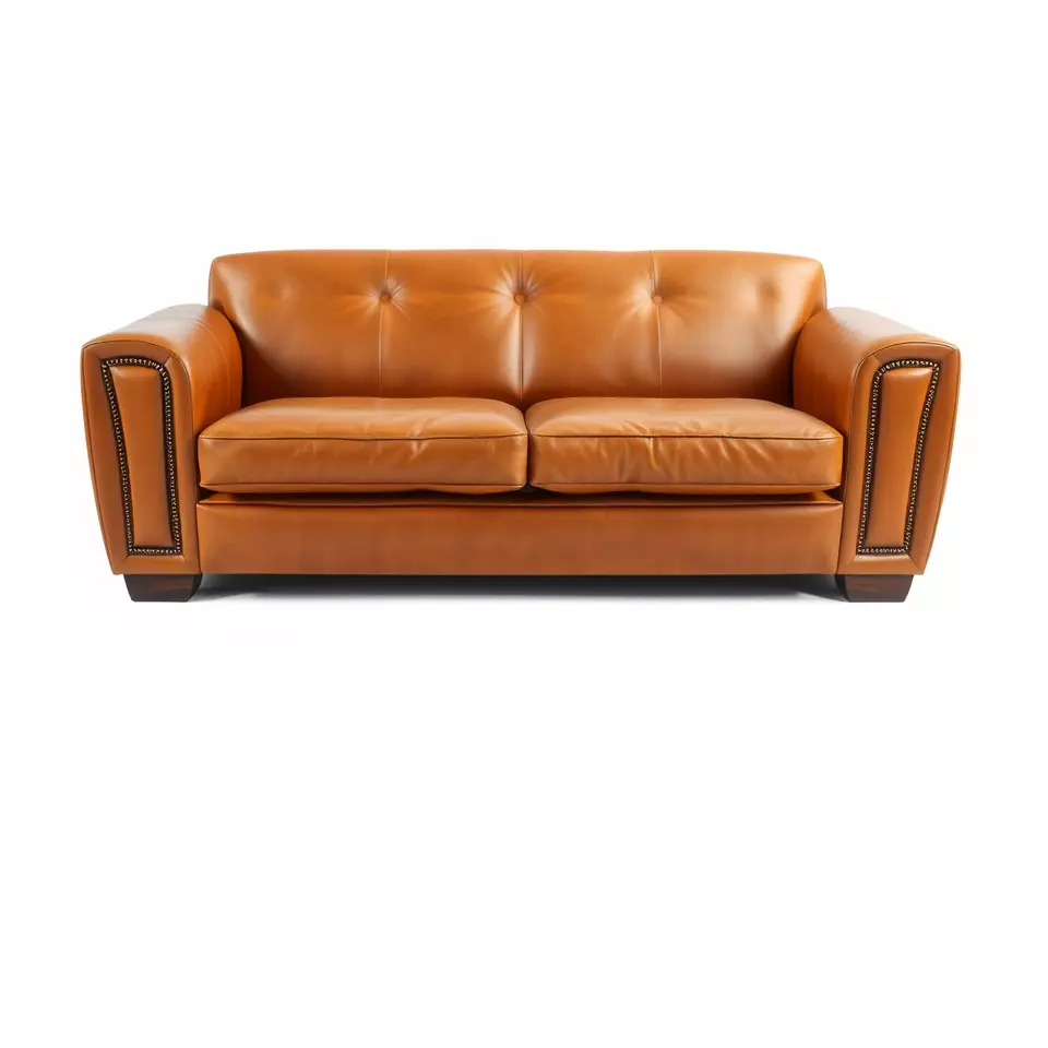 Vintage Leather Sofa model pack Low-poly 3D model_2