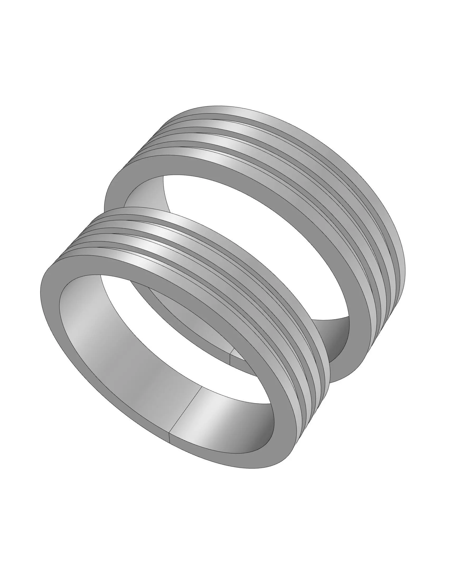 Wedding band 3D print model_11