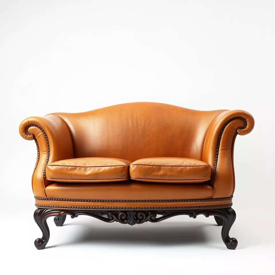 Vintage Leather Sofa model pack Low-poly 3D model_2