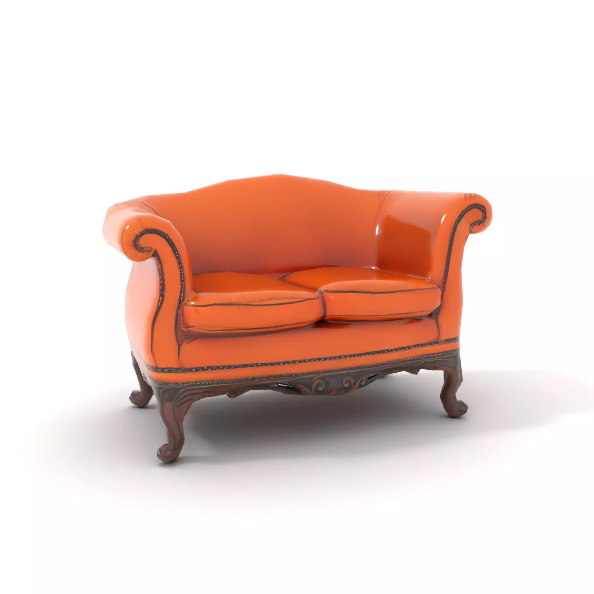 Vintage Leather Sofa model pack Low-poly 3D model_16