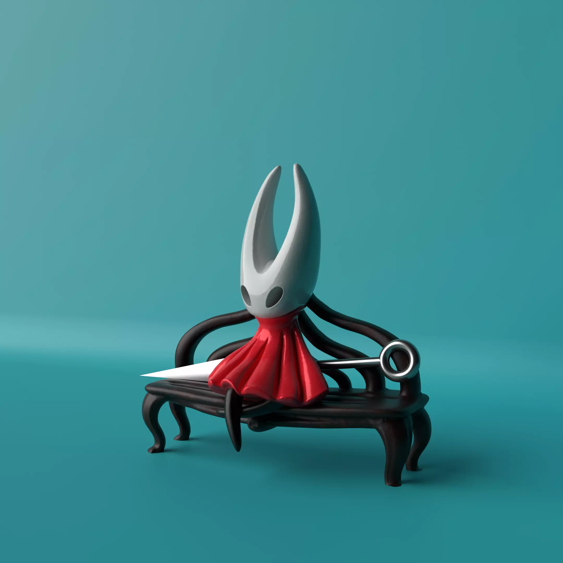 Hornet Figurine Hollow Knight Inspired 3D Printable Statue 3D print model_3