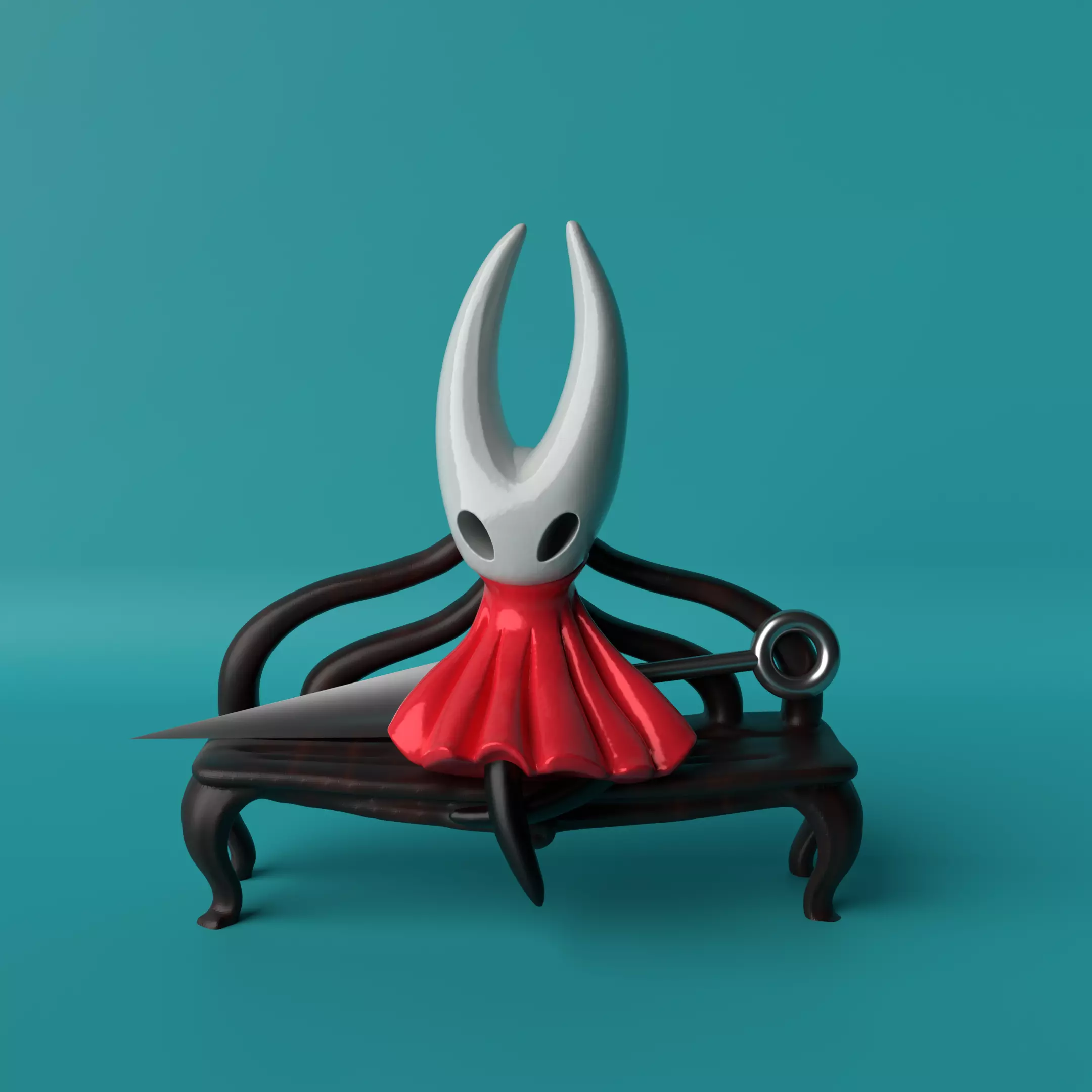 Hornet Figurine Hollow Knight Inspired 3D Printable Statue 3D print model_0