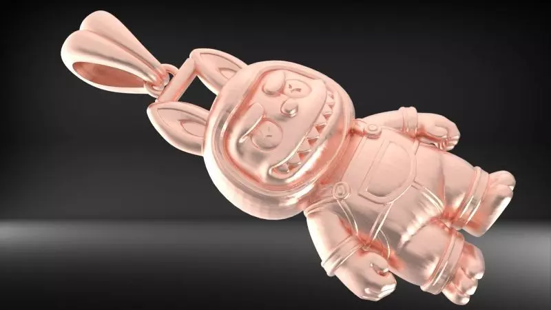 labubu pendant 3D print model_9