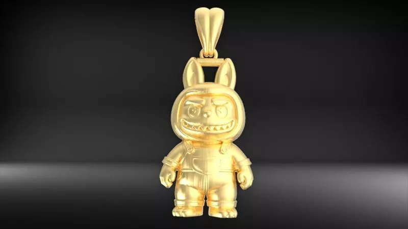 labubu pendant 3D print model_8