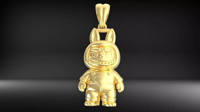 labubu pendant 3D print model_12