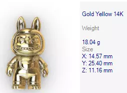 labubu pendant 3D print model_29