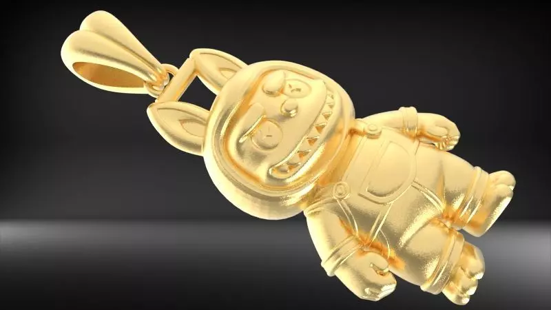 labubu pendant 3D print model_33